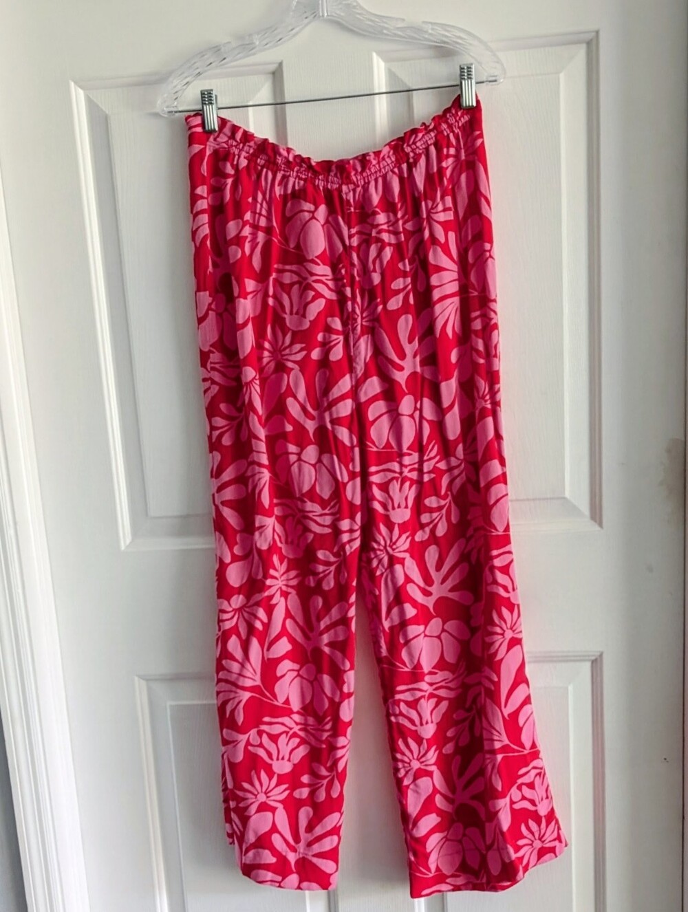 Shade & Shore Pink Floral Wide-Leg Pants Swimsuit Coverup Cover-up - Picture 5 of 9
